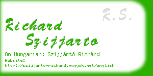 richard szijjarto business card